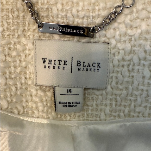 White House Black Market Textured Cream Trench Coat - Picture 2 of 4